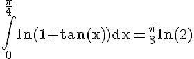 4$\rm \Bigint_0^{\frac{\pi}{4}}ln(1+tan(x))dx=\frac{\pi}{8}ln(2)